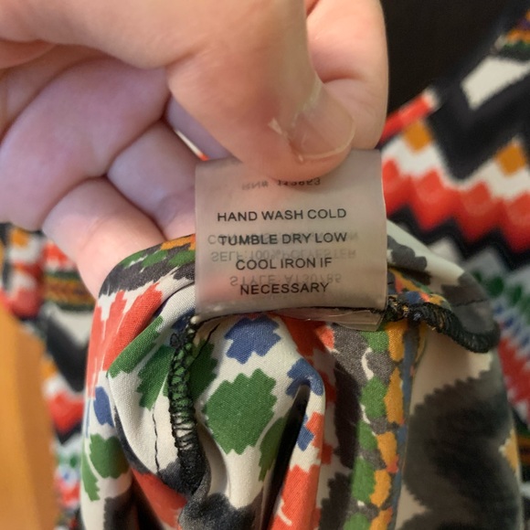 Multicolored Patterned Cold Shoulder Top - Picture 5 of 8